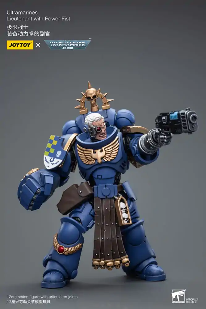 Warhammer 40k Action Figure 1/18 Ultramarines Lieutenant with Power Fist 12 cm product photo