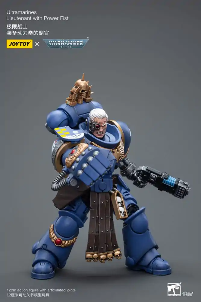 Warhammer 40k Action Figure 1/18 Ultramarines Lieutenant with Power Fist 12 cm product photo