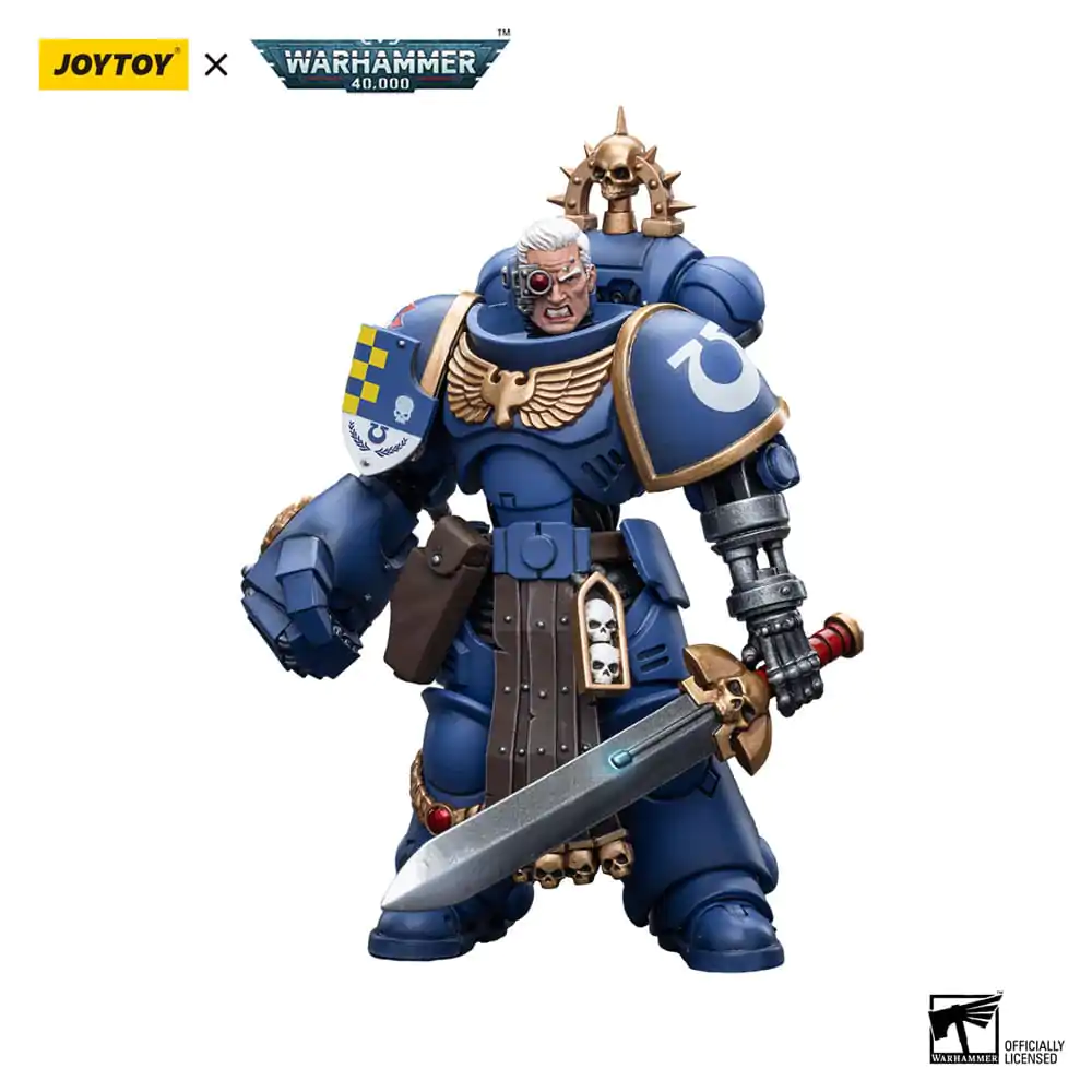 Warhammer 40k Action Figure 1/18 Ultramarines Lieutenant with Power Fist 12 cm product photo