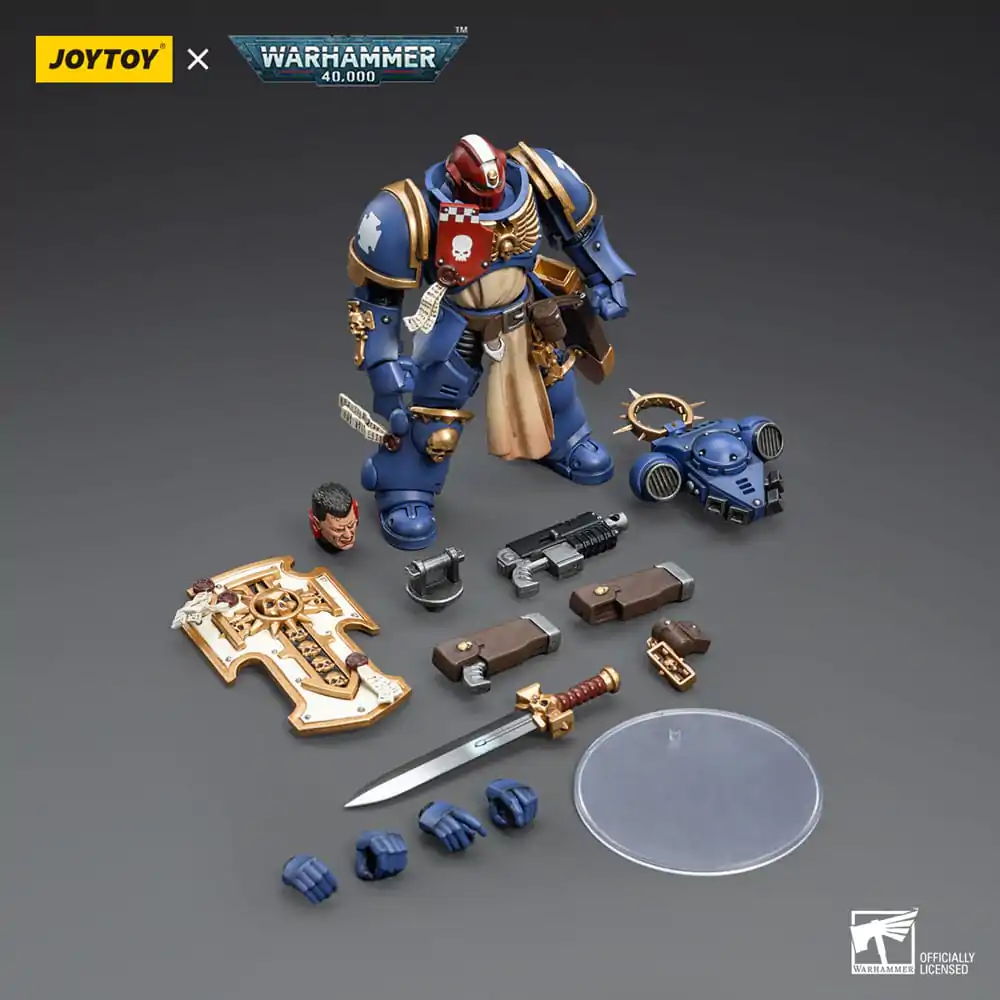 Warhammer 40k Action Figure 1/18 Ultramarines Bladeguard Veteran Brother Sergeant Proximo 12 cm product photo