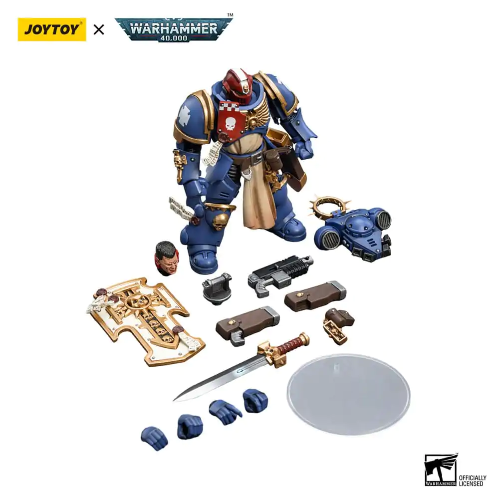 Warhammer 40k Action Figure 1/18 Ultramarines Bladeguard Veteran Brother Sergeant Proximo 12 cm product photo