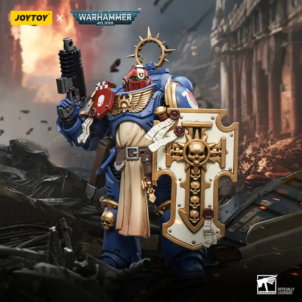 Warhammer 40k Action Figure 1/18 Ultramarines Bladeguard Veteran Brother Sergeant Proximo 12 cm product photo
