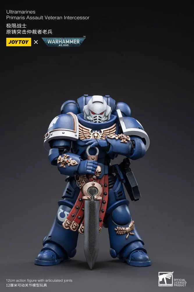 Warhammer 40k Action Figure 1/18 Ultramarines Primaris Assault Veteran Intercessor 12 cm product photo