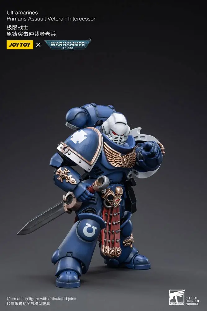 Warhammer 40k Action Figure 1/18 Ultramarines Primaris Assault Veteran Intercessor 12 cm product photo