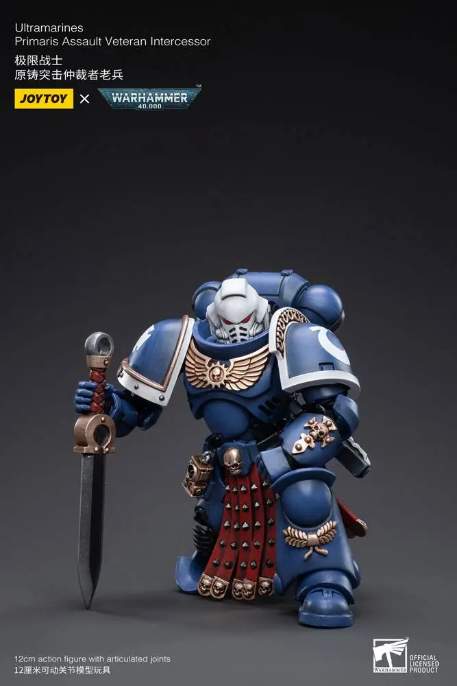Warhammer 40k Action Figure 1/18 Ultramarines Primaris Assault Veteran Intercessor 12 cm product photo