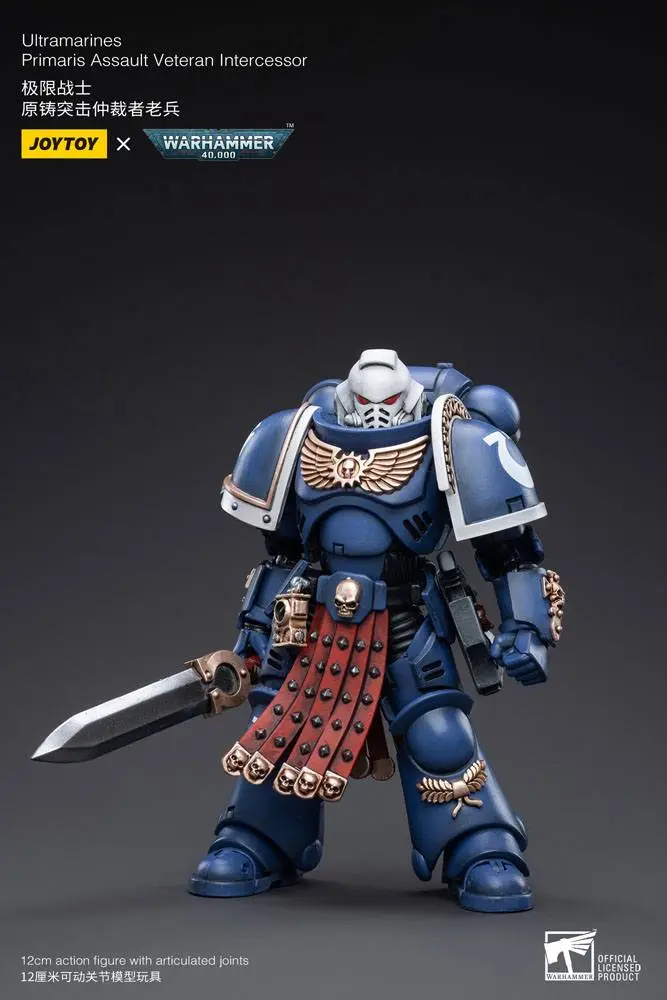 Warhammer 40k Action Figure 1/18 Ultramarines Primaris Assault Veteran Intercessor 12 cm product photo
