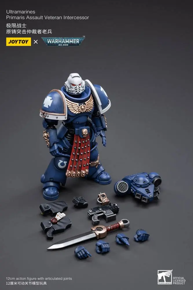 Warhammer 40k Action Figure 1/18 Ultramarines Primaris Assault Veteran Intercessor 12 cm product photo