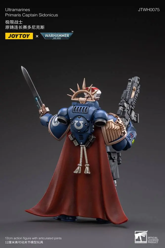 Warhammer 40k Action Figure 1/18 Ultramarines Primaris Captain Sidonicus 12 cm product photo