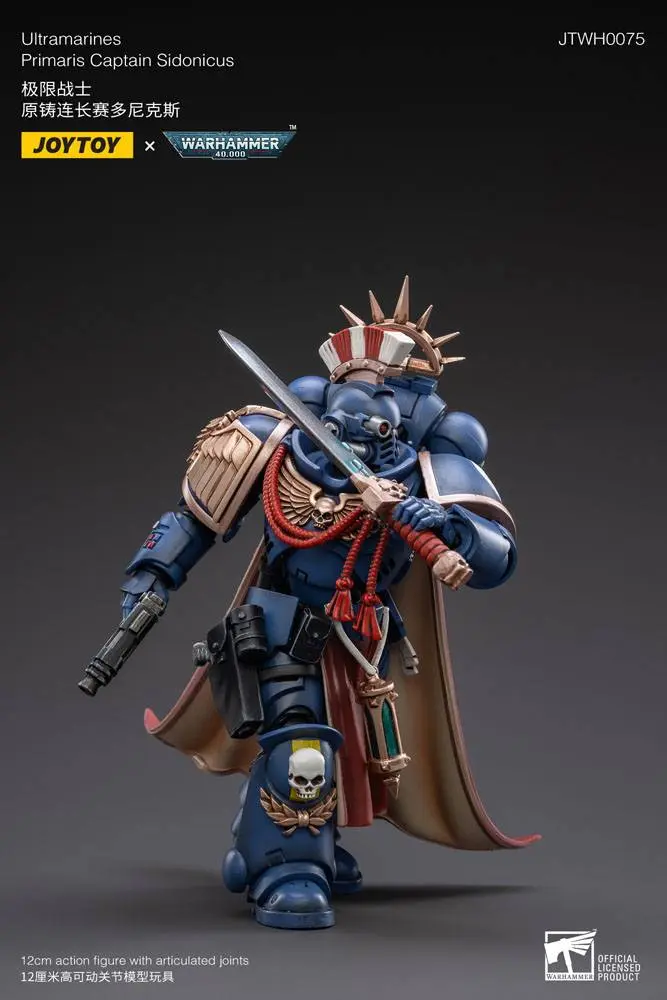 Warhammer 40k Action Figure 1/18 Ultramarines Primaris Captain Sidonicus 12 cm product photo