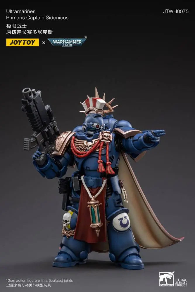 Warhammer 40k Action Figure 1/18 Ultramarines Primaris Captain Sidonicus 12 cm product photo