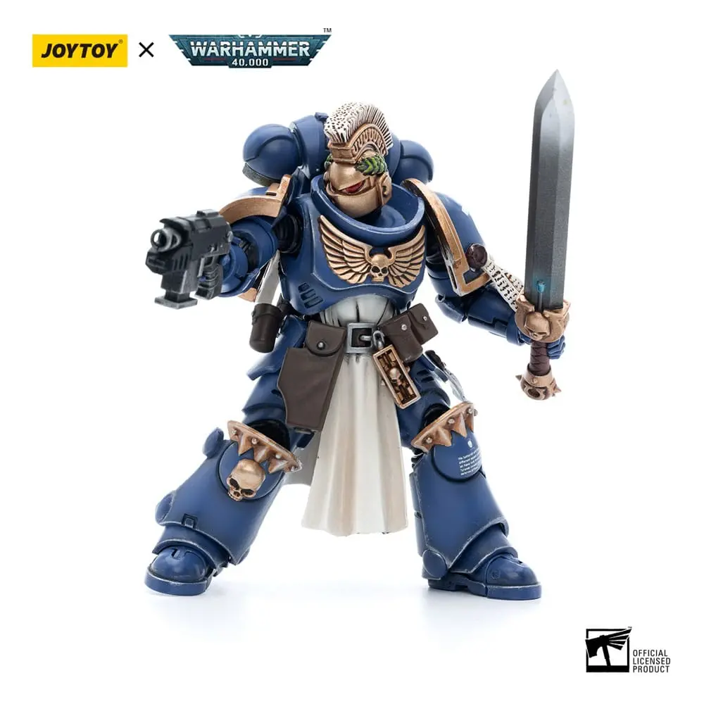 Warhammer 40k Action Figure 1/18 Ultramarines Primaris Company Champion Brother Parnaeus 12 cm product photo