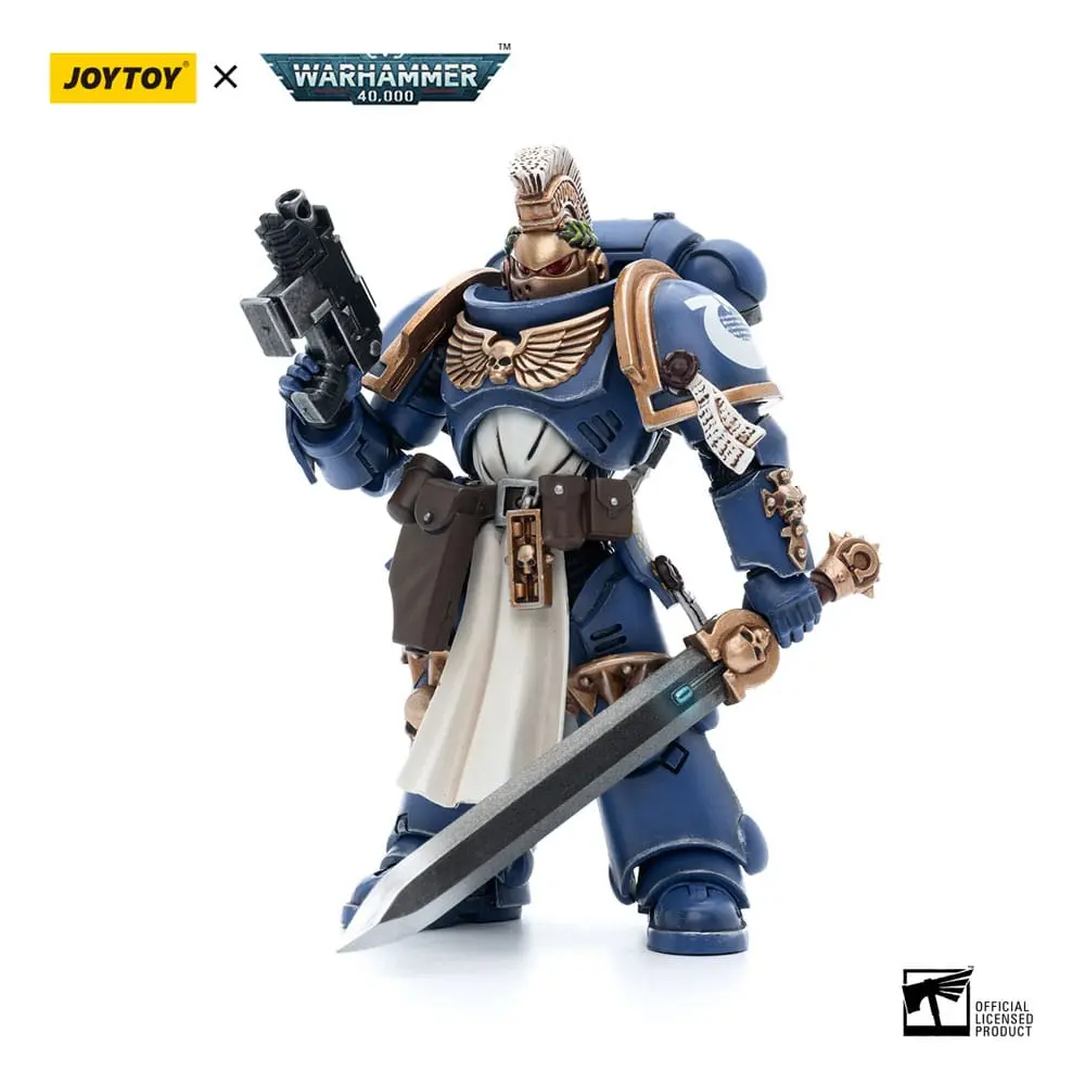 Warhammer 40k Action Figure 1/18 Ultramarines Primaris Company Champion Brother Parnaeus 12 cm product photo