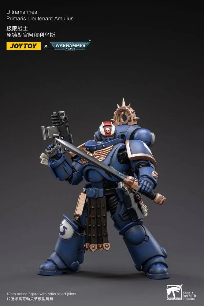 Warhammer 40k Action Figure 1/18 Ultramarines Primaris Lieutenant Amulius 12 cm product photo