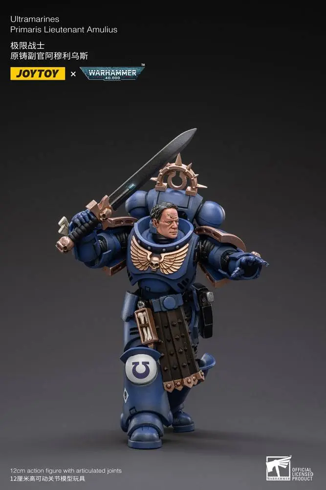 Warhammer 40k Action Figure 1/18 Ultramarines Primaris Lieutenant Amulius 12 cm product photo