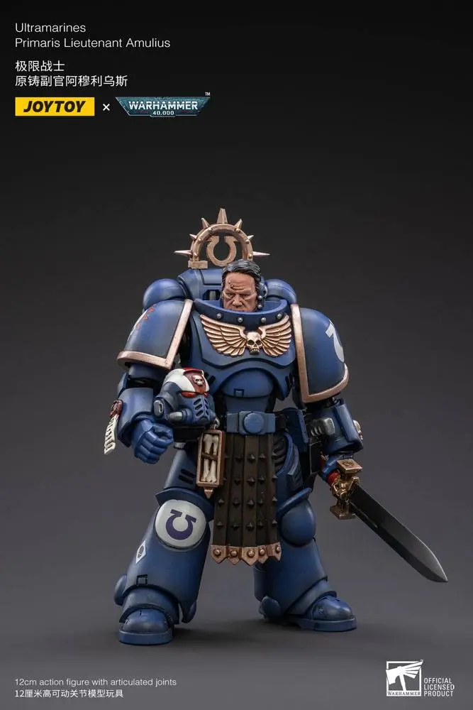Warhammer 40k Action Figure 1/18 Ultramarines Primaris Lieutenant Amulius 12 cm product photo