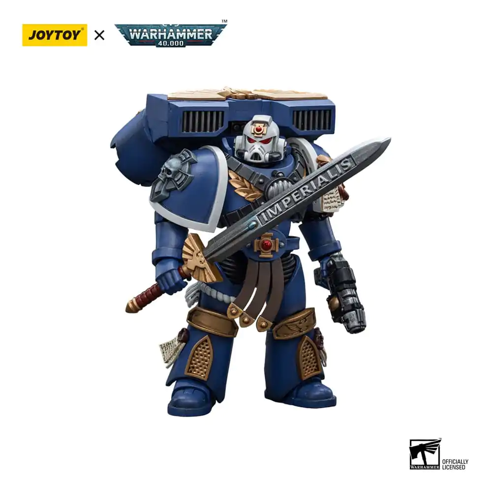 Warhammer 40k Action Figure 1/18 Ultramarines Vanguard Veteran Sergeant 12 cm product photo