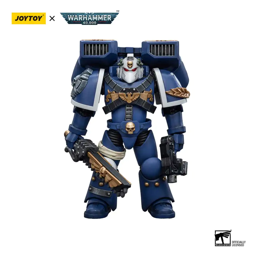 Warhammer 40k Action Figure 1/18 Ultramarines Vanguard Veteran with Chainsword and Bolt Pistol 12 cm product photo