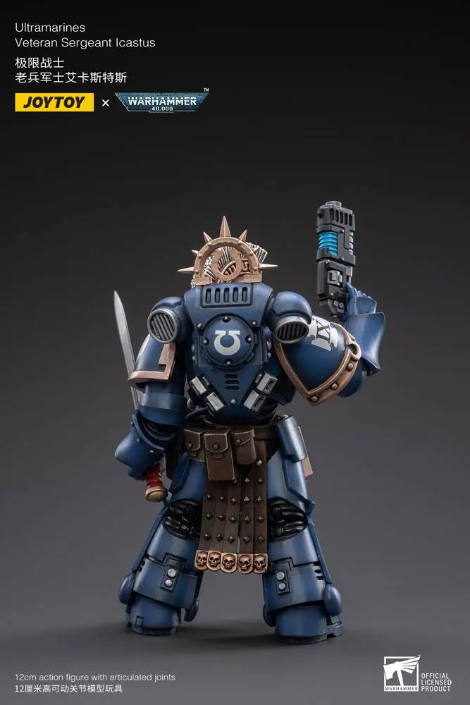 Warhammer 40k Action Figure 1/18 Ultramarines Veteran Sergeant Icastus 12 cm product photo