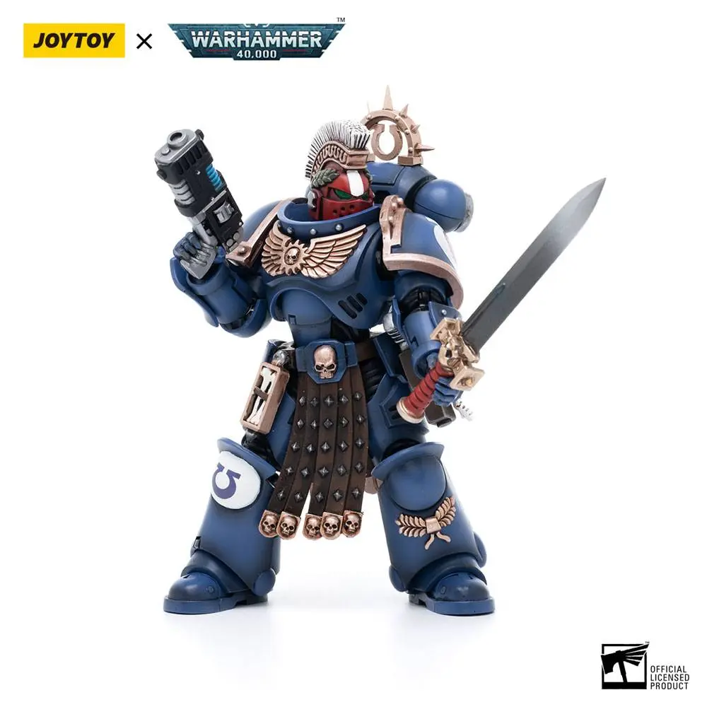 Warhammer 40k Action Figure 1/18 Ultramarines Veteran Sergeant Icastus 12 cm product photo