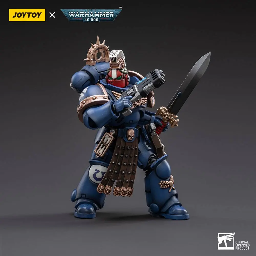 Warhammer 40k Action Figure 1/18 Ultramarines Veteran Sergeant Icastus 12 cm product photo