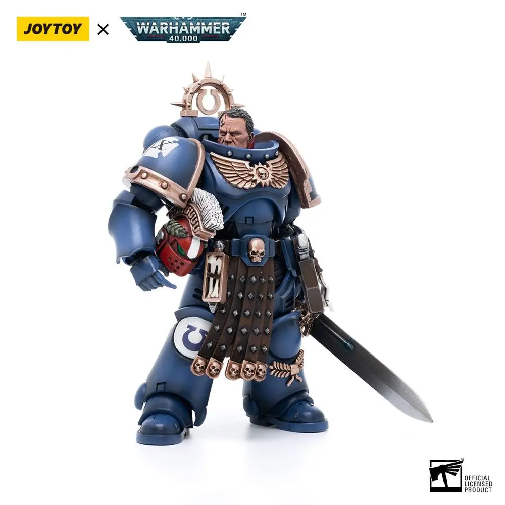 Warhammer 40k Action Figure 1/18 Ultramarines Veteran Sergeant Icastus 12 cm product photo