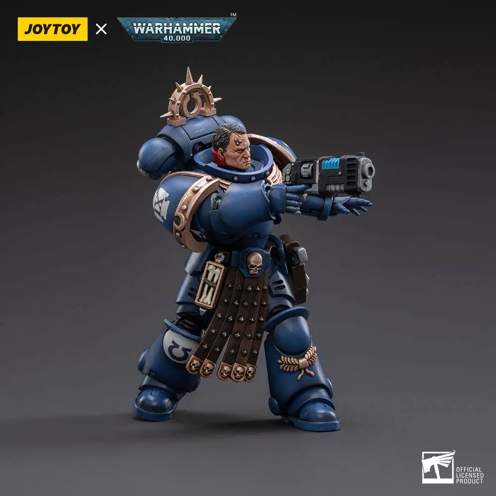 Warhammer 40k Action Figure 1/18 Ultramarines Veteran Sergeant Icastus 12 cm product photo