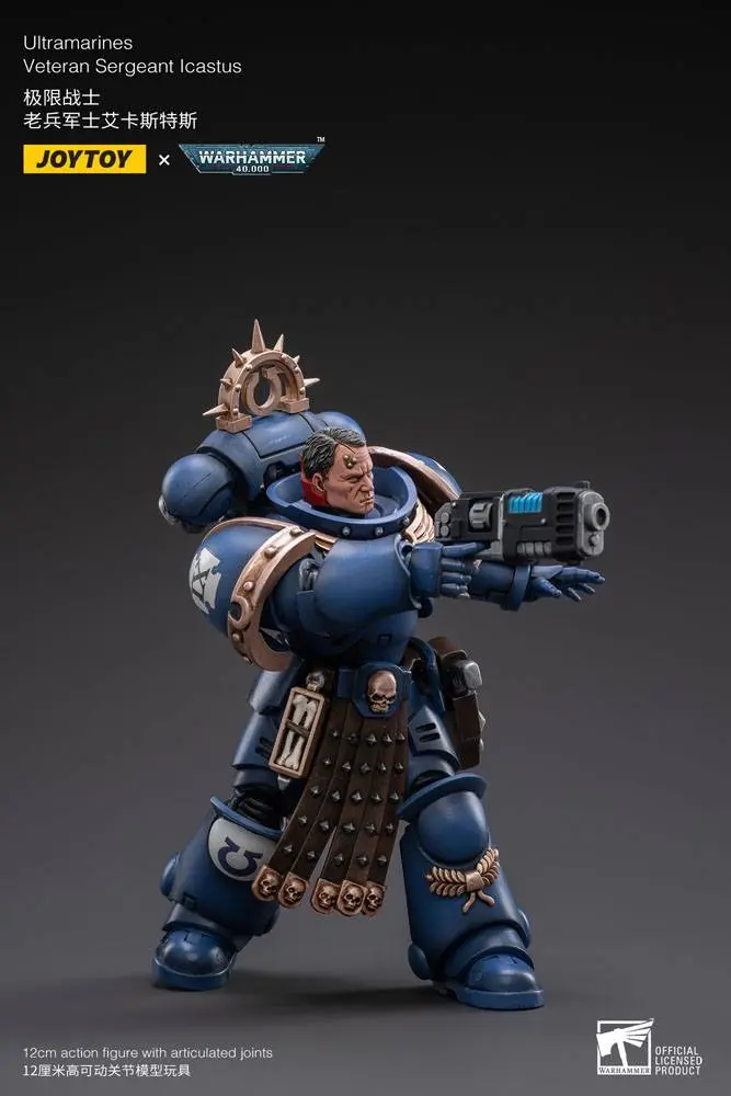 Warhammer 40k Action Figure 1/18 Ultramarines Veteran Sergeant Icastus 12 cm product photo