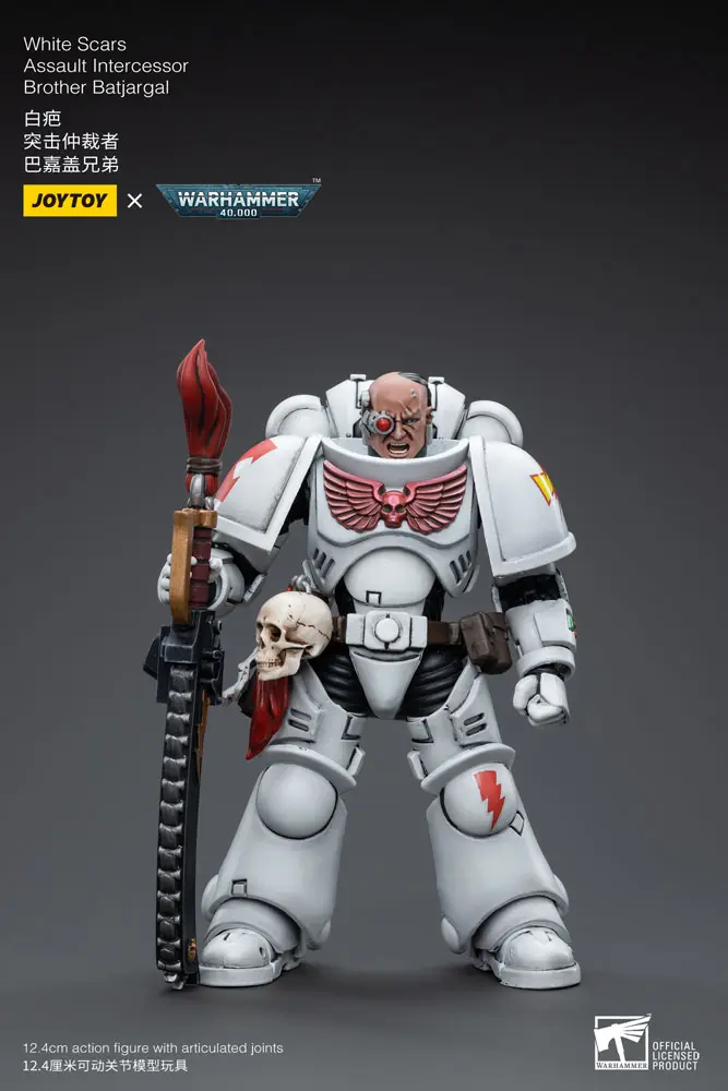 Warhammer 40k Action Figure 1/18 White Scars Assault Intercessor Brother Batjargal 12 cm product photo