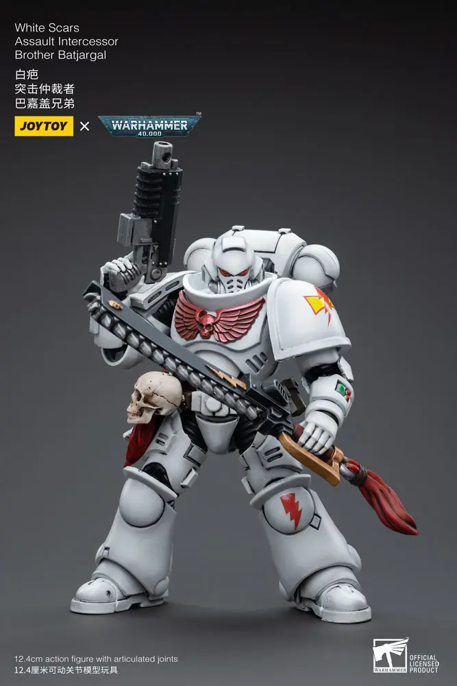Warhammer 40k Action Figure 1/18 White Scars Assault Intercessor Brother Batjargal 12 cm product photo