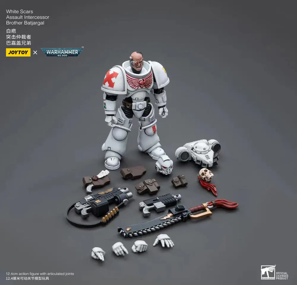 Warhammer 40k Action Figure 1/18 White Scars Assault Intercessor Brother Batjargal 12 cm product photo