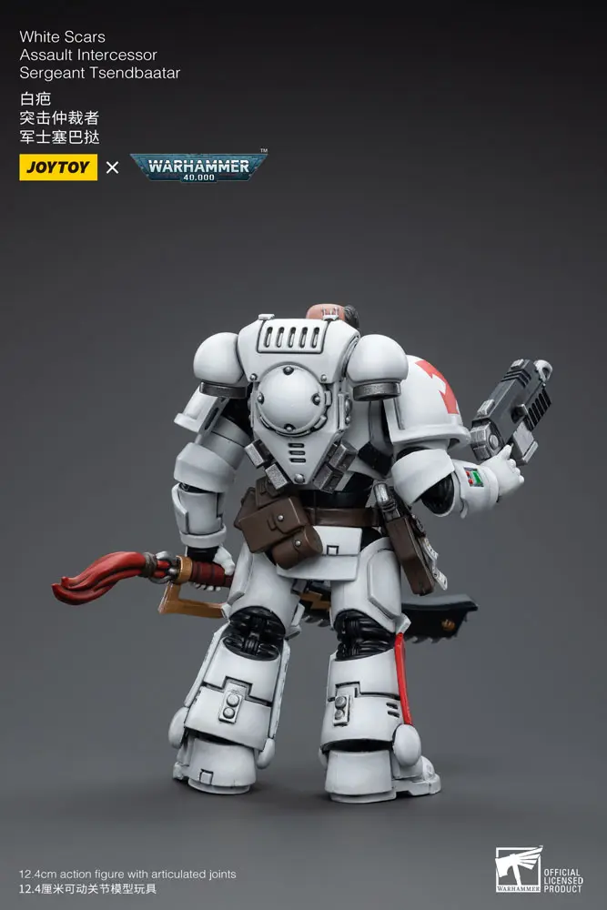 Warhammer 40k Action Figure 1/18 White Scars Assault Intercessor Sergeant Tsendbaatar 12 cm termékfotó