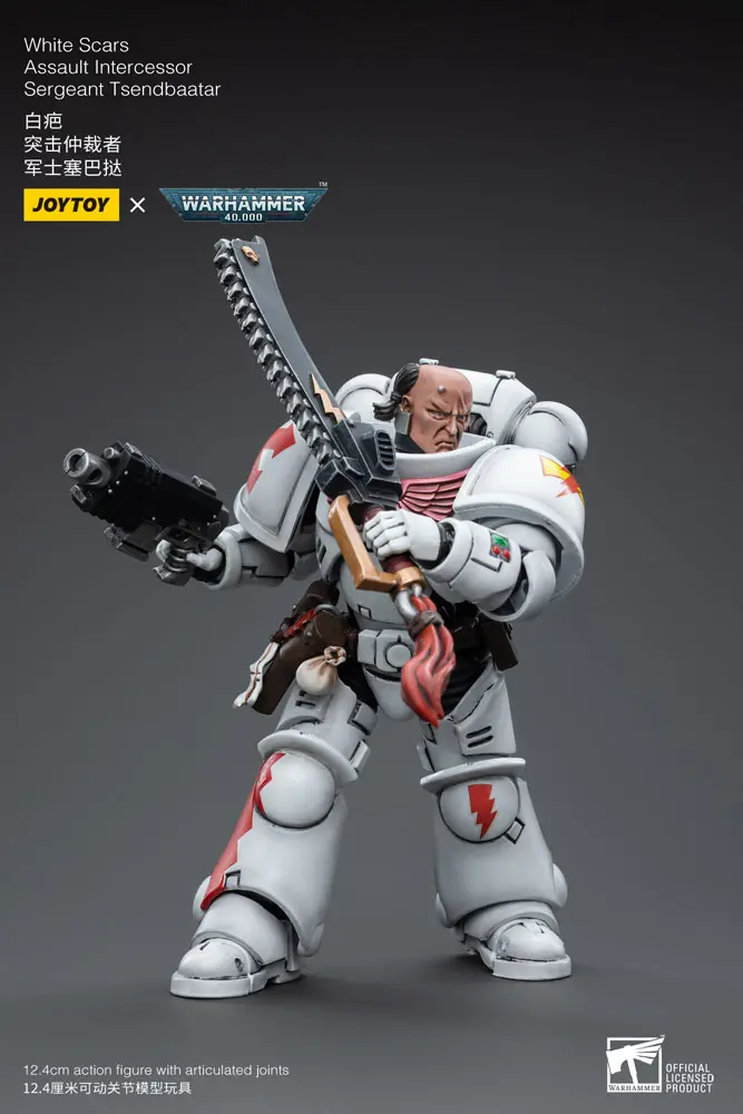 Warhammer 40k Action Figure 1/18 White Scars Assault Intercessor Sergeant Tsendbaatar 12 cm termékfotó