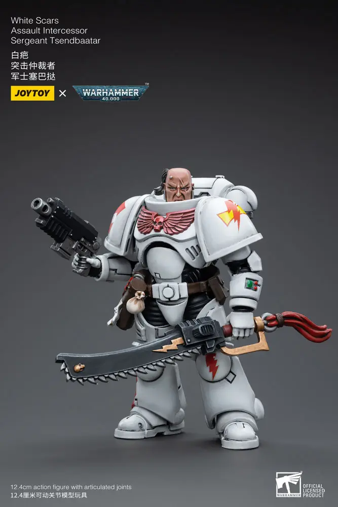 Warhammer 40k Action Figure 1/18 White Scars Assault Intercessor Sergeant Tsendbaatar 12 cm termékfotó