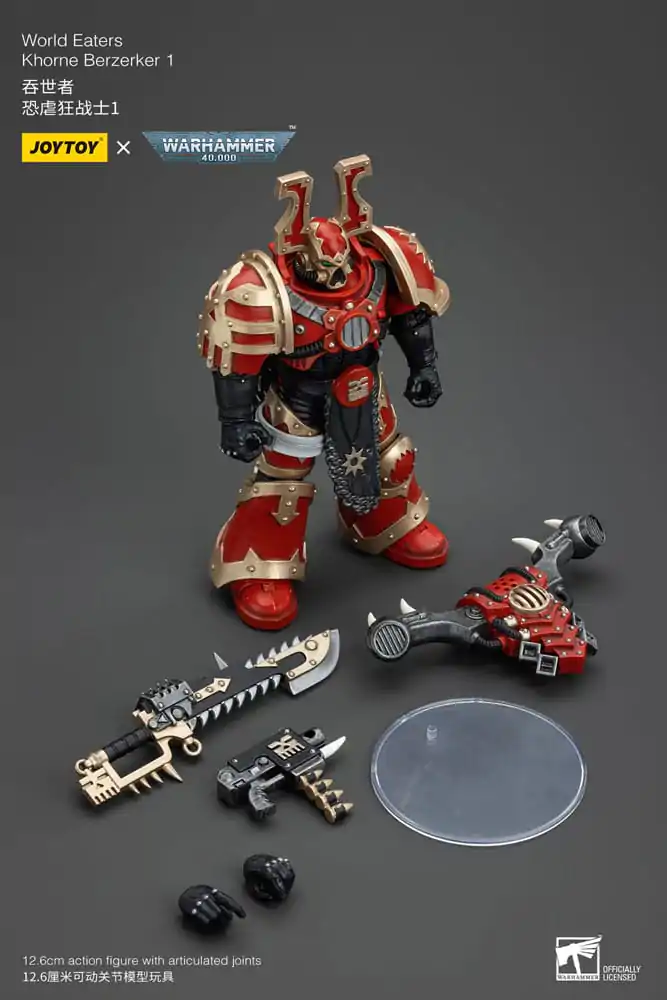 Warhammer 40k Action Figure 1/18 World Eaters Khorne Berzerker 1 13 cm termékfotó