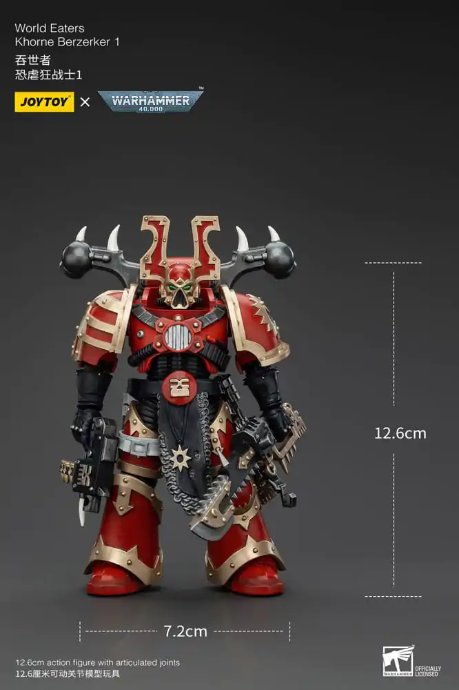 Warhammer 40k Action Figure 1/18 World Eaters Khorne Berzerker 1 13 cm termékfotó