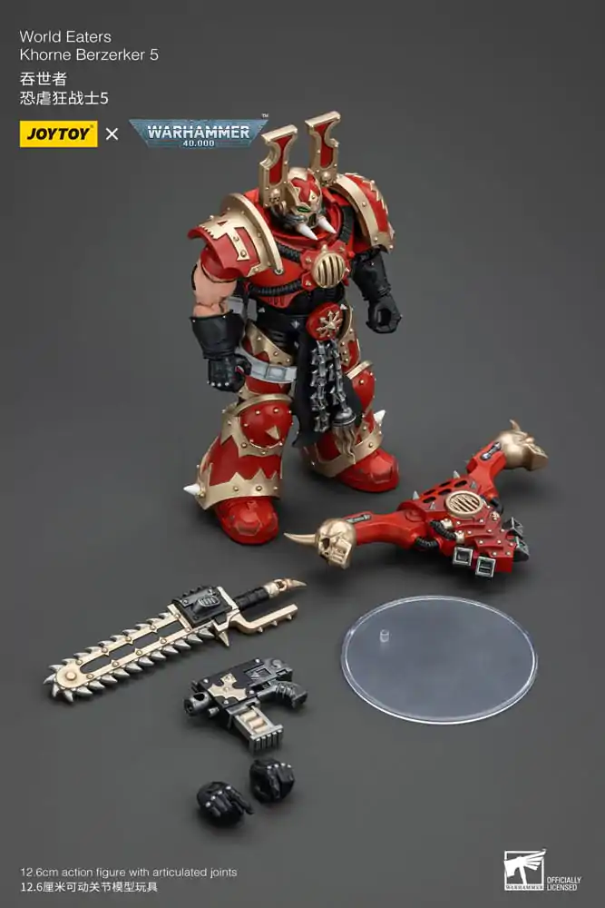 Warhammer 40k Action Figure 1/18 World Eaters Khorne Berzerker 5 13 cm termékfotó