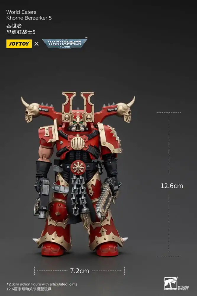 Warhammer 40k Action Figure 1/18 World Eaters Khorne Berzerker 5 13 cm termékfotó