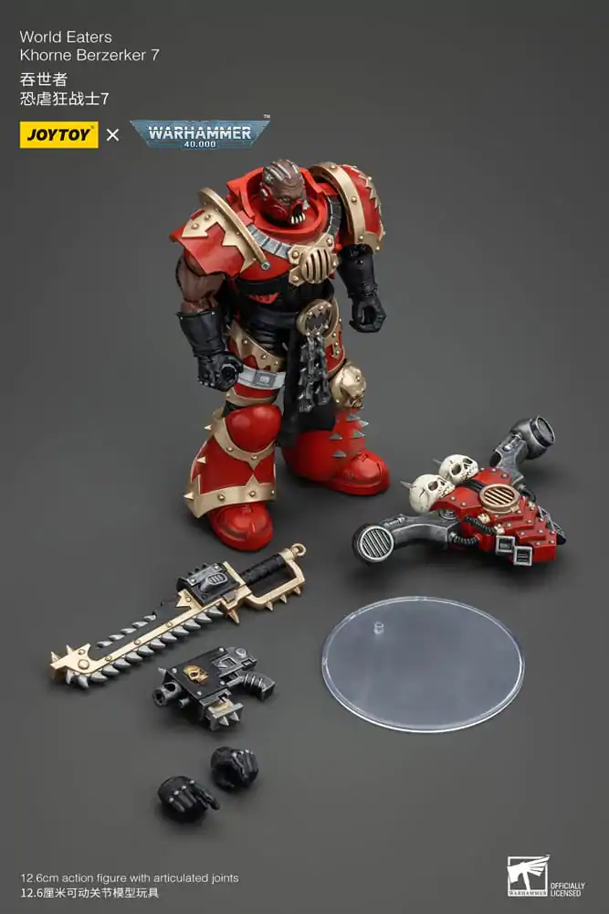 Warhammer 40k Action Figure 1/18 World Eaters Khorne Berzerker 7 13 cm termékfotó