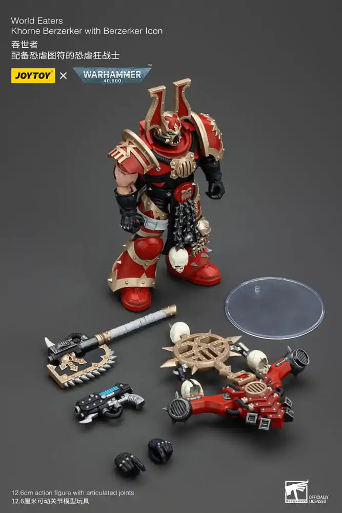 Warhammer 40k Action Figure 1/18 World Eaters Khorne Berzerker with Berzerker lcon 13 cm termékfotó