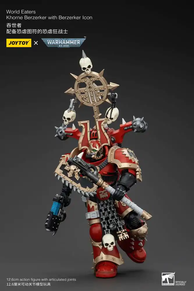 Warhammer 40k Action Figure 1/18 World Eaters Khorne Berzerker with Berzerker lcon 13 cm termékfotó