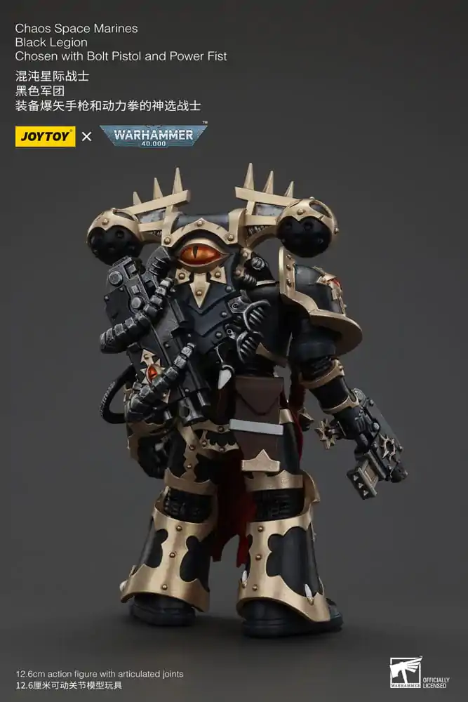 Warhammer 40k Action Figure Chaos Space Marines Black Legion Chosen with Bolt Pistol and Power Fist 20 cm termékfotó