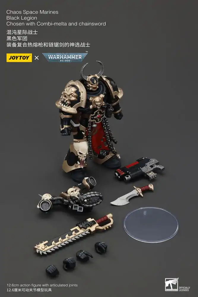 Warhammer 40k Action Figure Chaos Space Marines Black Legion Chosen with Combi-melta and chainsword 20 cm termékfotó