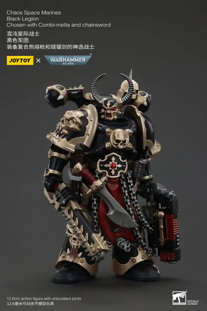 Warhammer 40k Action Figure Chaos Space Marines Black Legion Chosen with Combi-melta and chainsword 20 cm termékfotó