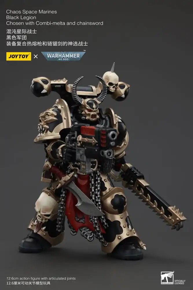 Warhammer 40k Action Figure Chaos Space Marines Black Legion Chosen with Combi-melta and chainsword 20 cm termékfotó