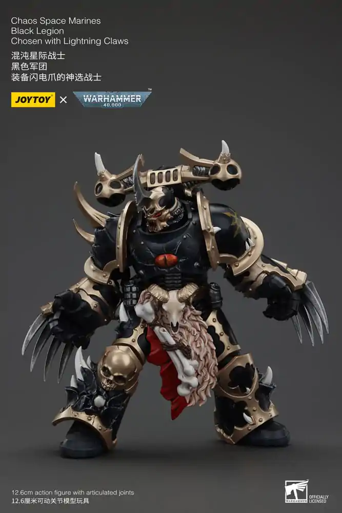 Warhammer 40k Action Figure Chaos Space Marines Black Legion Chosen with Lightning Claws 20 cm termékfotó