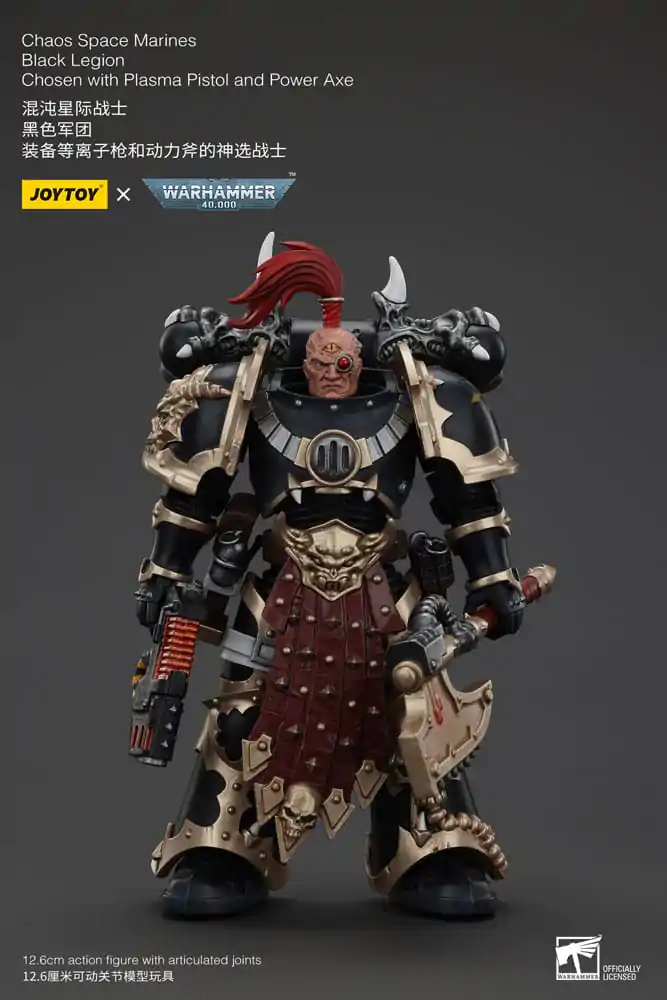 Warhammer 40k Action Figure Chaos Space Marines Black Legion Chosen with Plasma Pistol and Power Axe 20 cm termékfotó