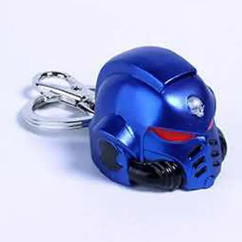 Warhammer 40K Metal Keychain Space Marine Primaris Helmet Ultramarine termékfotó