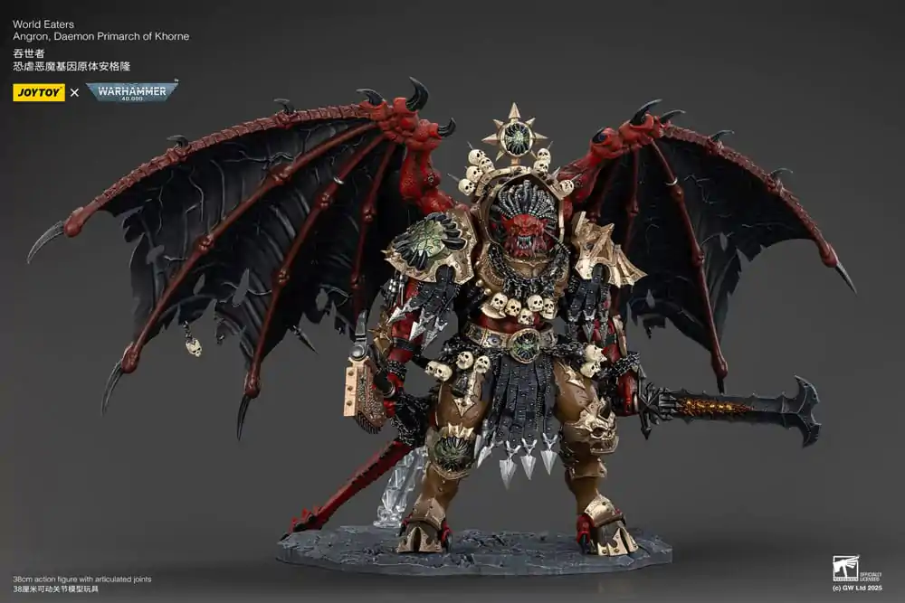 Warhammer 40k Action figur World Eaters Angron Daemon Primarch of Khorne 48 cm product photo