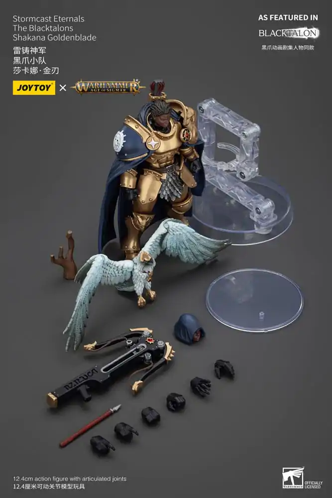 Warhammer Age of Sigmar Action Figure Stormcast Eternals The Blacktalons Shakana Goldenblade 20 cm product photo