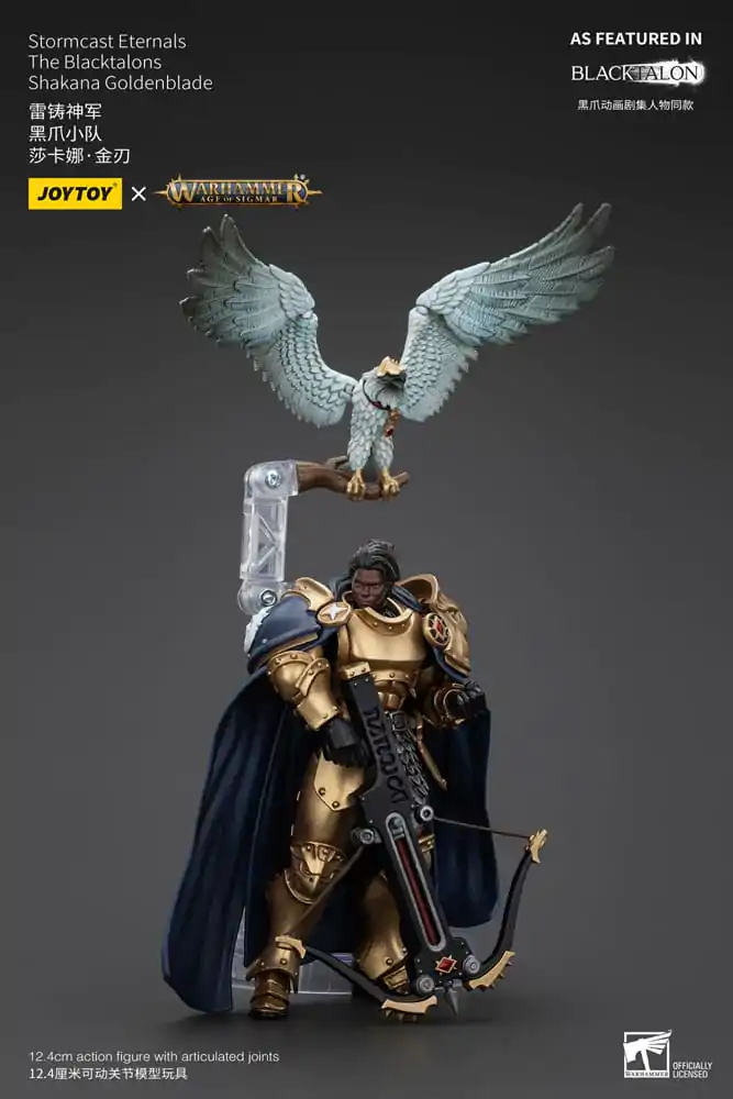 Warhammer Age of Sigmar Action Figure Stormcast Eternals The Blacktalons Shakana Goldenblade 20 cm product photo